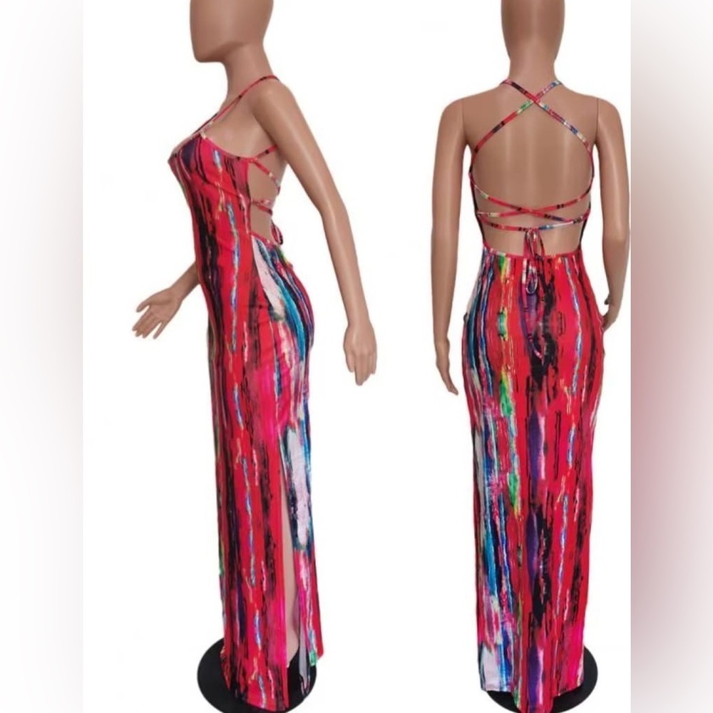Dress Strappy multicolor NWT